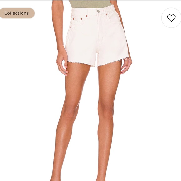 Redone Originals 90s Low Slung Short in Vintage White - Picture 1 of 11